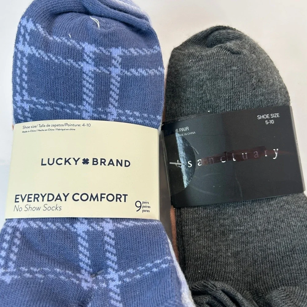 Lucky Brand and‎ Sanctuary Everyday Comfort Low Cut No Show Socks 15 Pairs